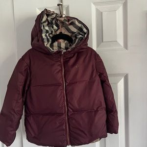 Boys 3Y/3T Burberry Down Coat